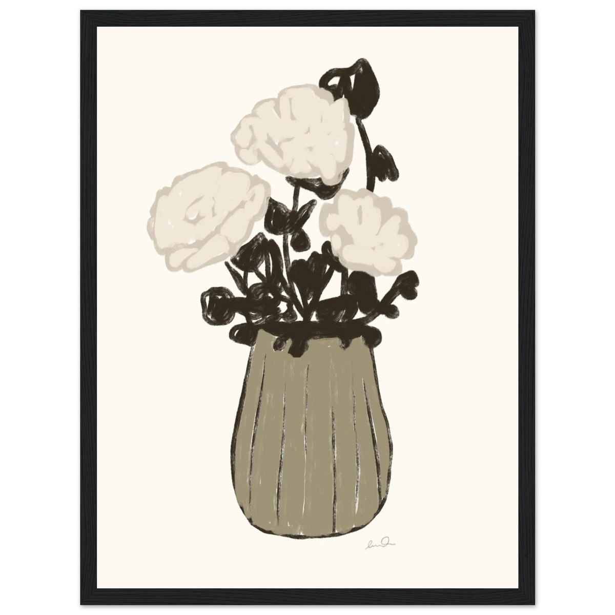 Le bouquet, affiche illustrée d'Émilie J. Ouellet encadrée – visuel 4