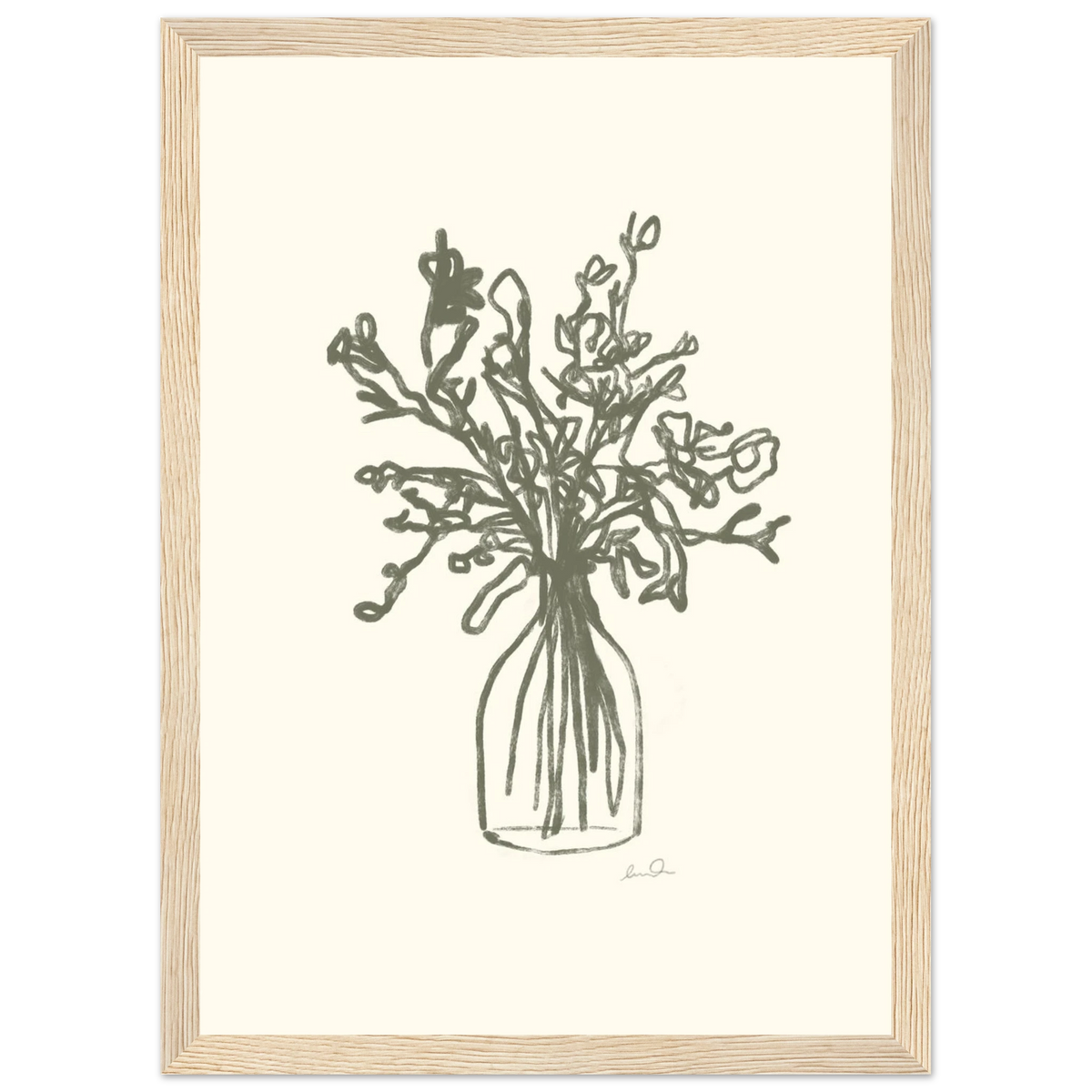 Le bouquet, affiche illustrée d'Émilie J. Ouellet encadrée – visuel 4