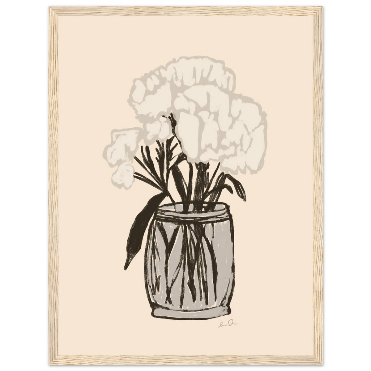 Le bouquet, affiche illustrée d'Émilie J. Ouellet encadrée – visuel 5