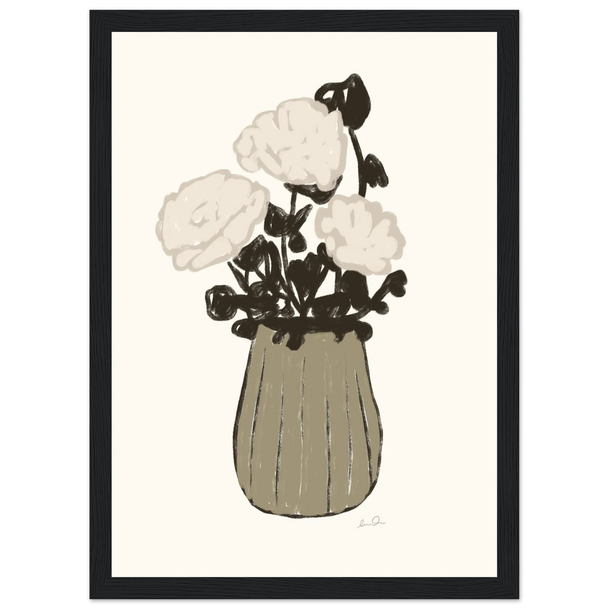 Le bouquet, affiche illustrée d'Émilie J. Ouellet encadrée – visuel 5