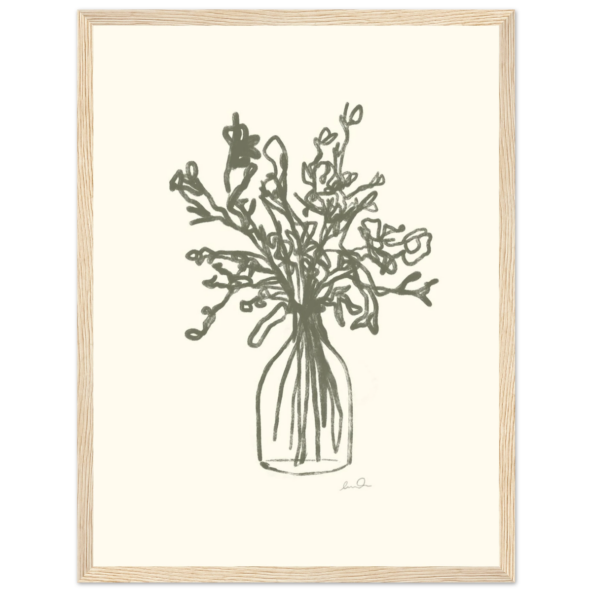 Le bouquet, affiche illustrée d'Émilie J. Ouellet encadrée – visuel 5