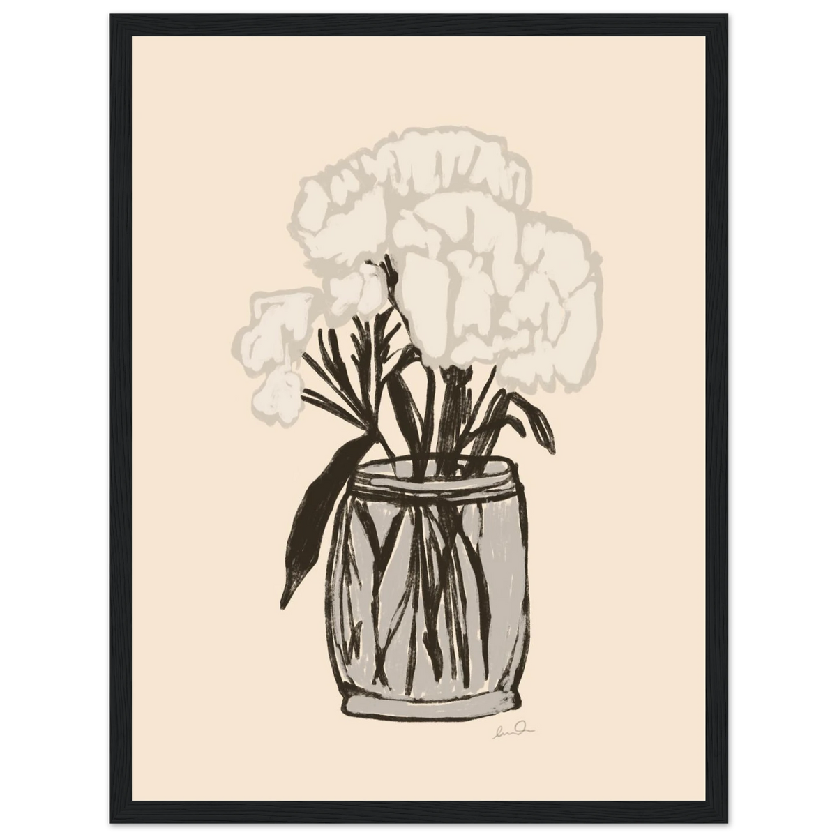 Le bouquet, affiche illustrée d'Émilie J. Ouellet encadrée – visuel 6