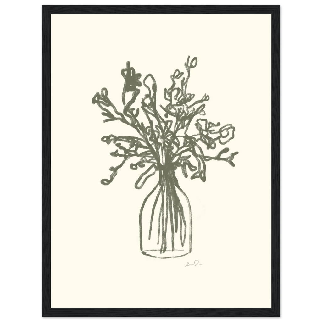 Le bouquet, affiche illustrée d'Émilie J. Ouellet encadrée – visuel 6