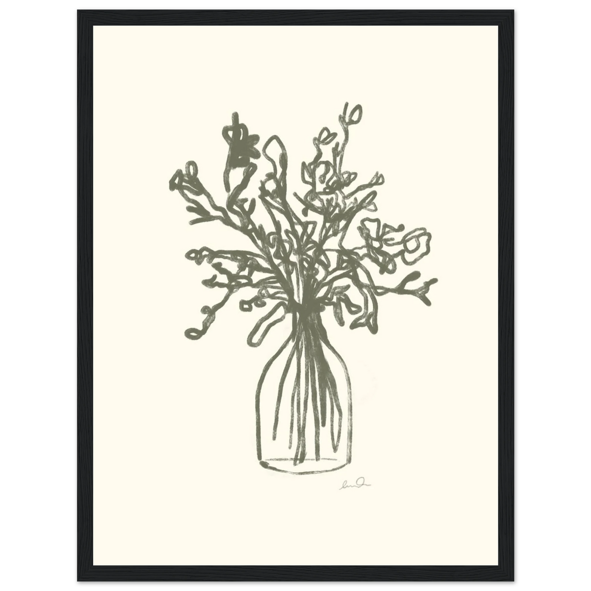 Le bouquet, affiche illustrée d'Émilie J. Ouellet encadrée – visuel 6