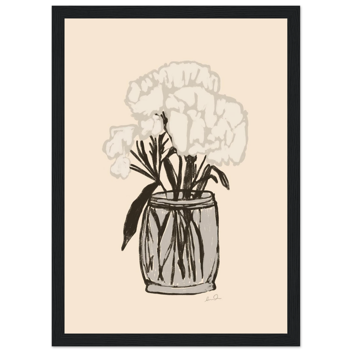 Le bouquet, affiche illustrée d'Émilie J. Ouellet encadrée – visuel 7