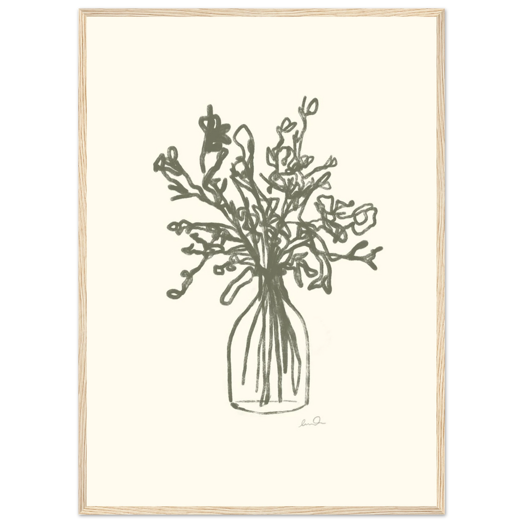 Le bouquet, affiche illustrée d'Émilie J. Ouellet encadrée – visuel 7