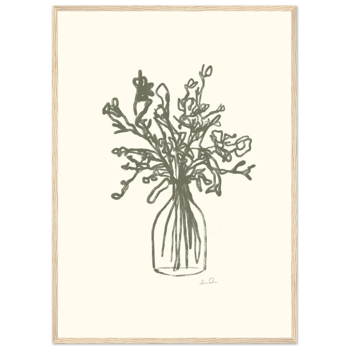 Le bouquet, affiche illustrée d'Émilie J. Ouellet encadrée – visuel 7