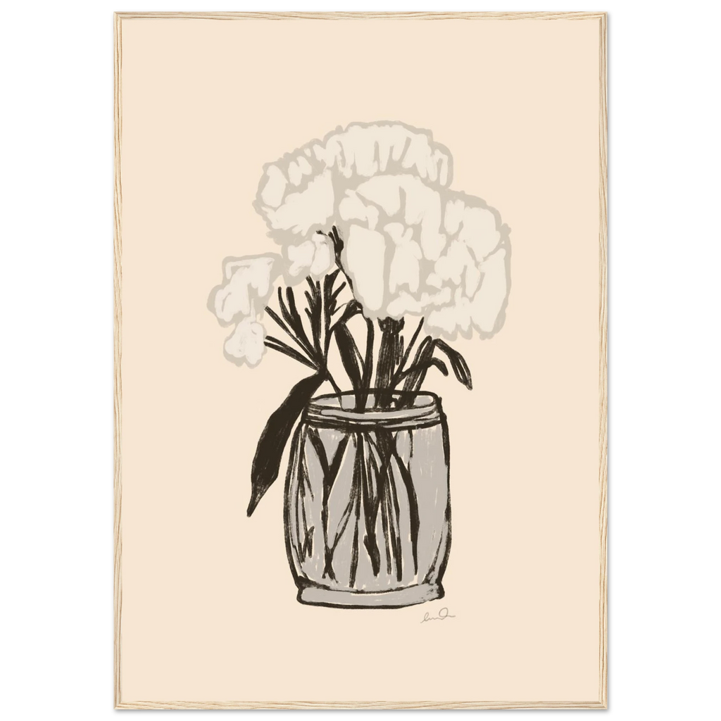 Le bouquet, affiche illustrée d'Émilie J. Ouellet encadrée – visuel 8