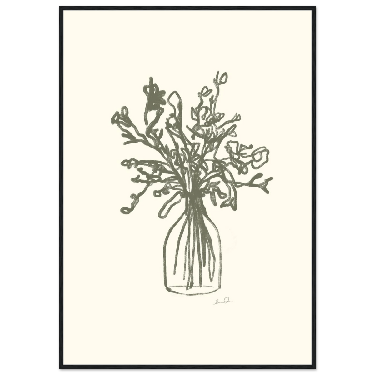 Le bouquet, affiche illustrée d'Émilie J. Ouellet encadrée – visuel 8