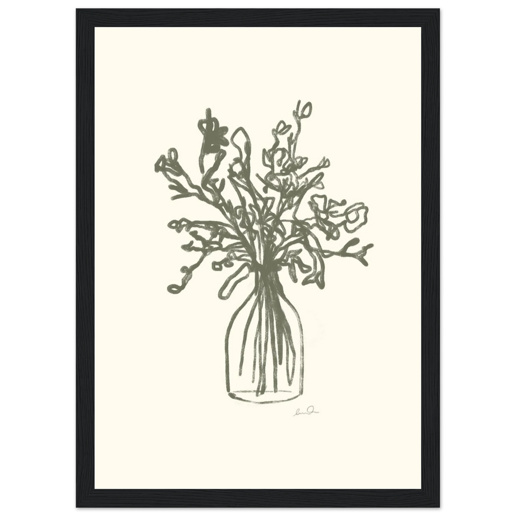Le bouquet, affiche illustrée d'Émilie J. Ouellet encadrée – visuel 9