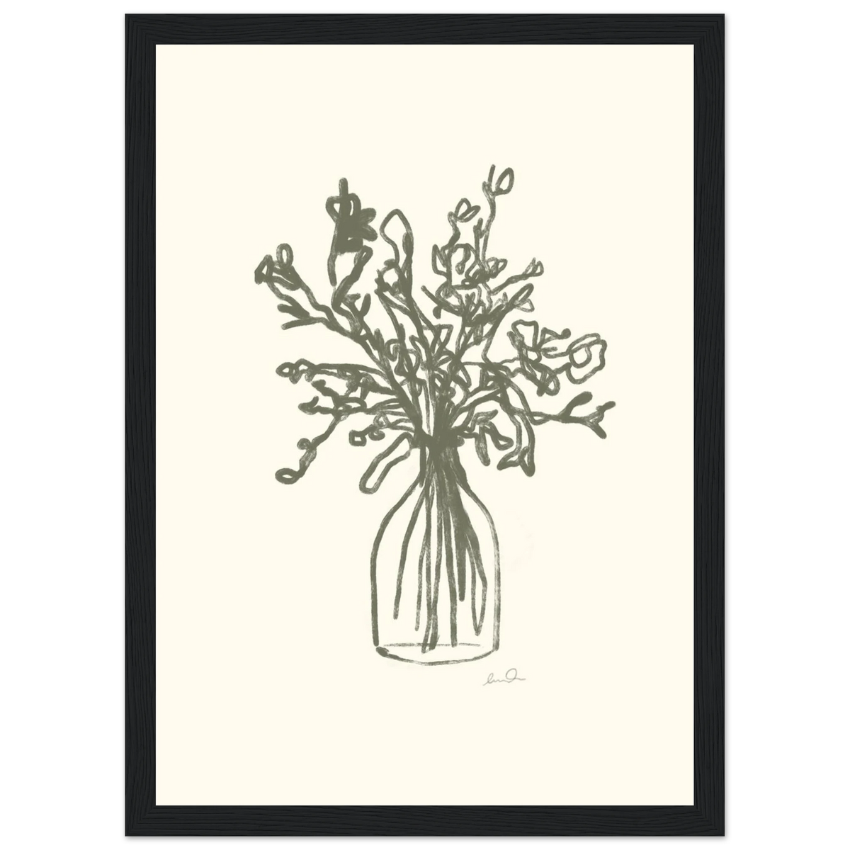 Le bouquet, affiche illustrée d'Émilie J. Ouellet encadrée – visuel 9