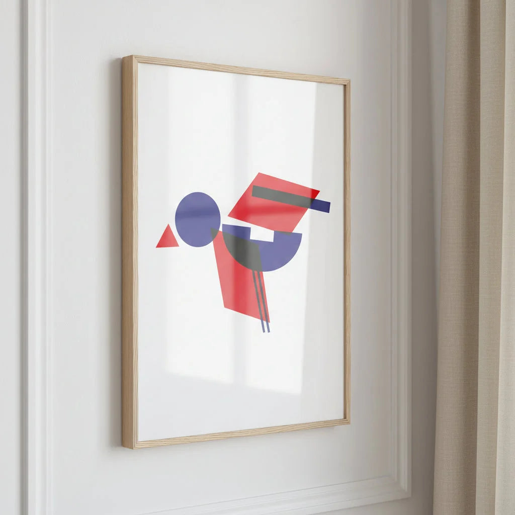 le Messager, illustration en papier poché par Julie Parmentier – affiche encadrée