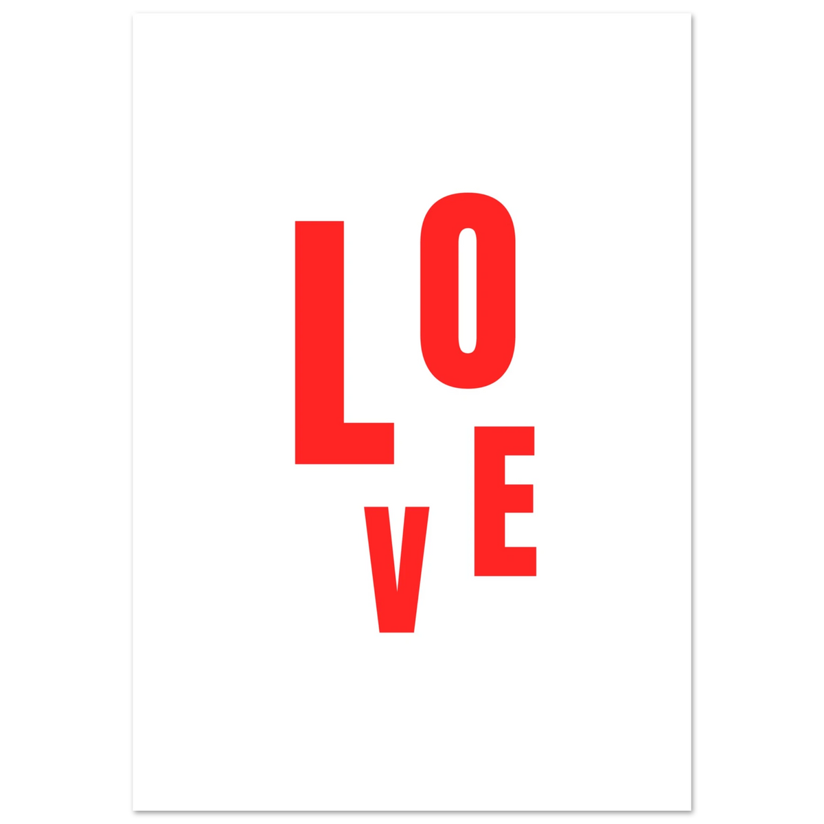 Affiche typographique « LOVE », ADR Gallery – visuel 2