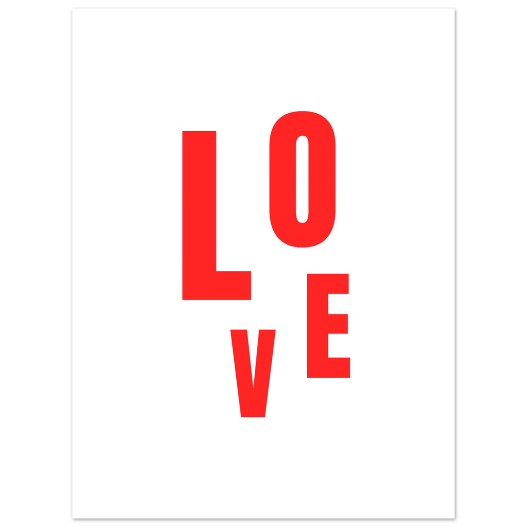 Affiche typographique « LOVE », ADR Gallery – visuel 3