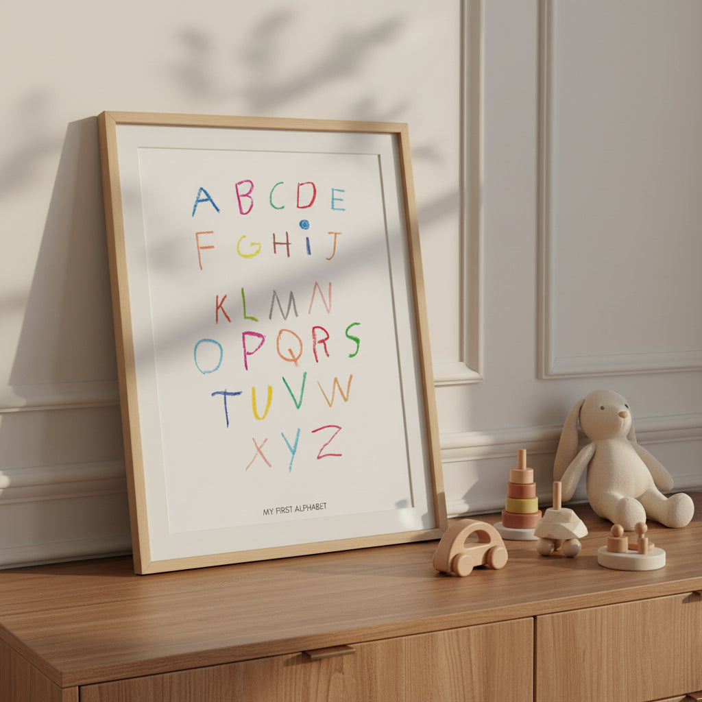 Affiche typographique « My first alphabet » – décoration murale ADR Gallery