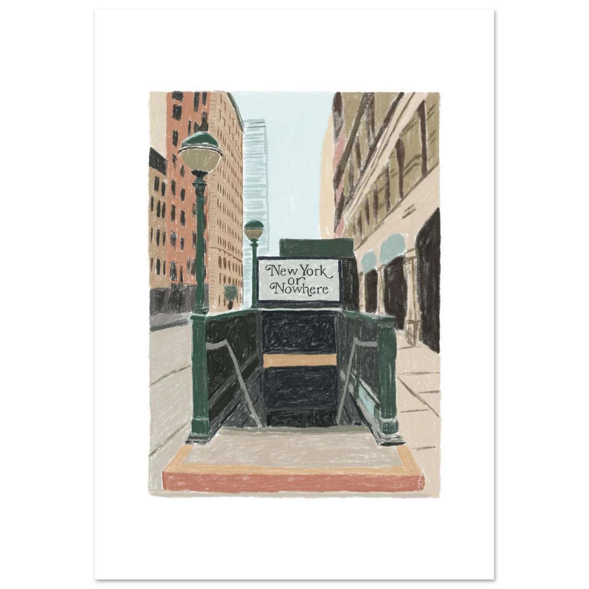 New Yorker or nowhere, affiche d'art d'Aude de Riberolles – visuel 2