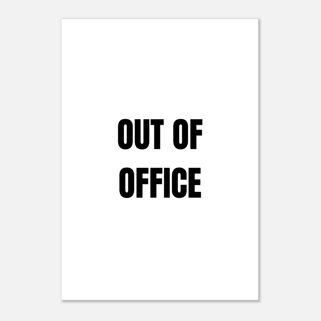 Affiche typographique « OUT OF OFFICE », ADR Gallery – visuel 6