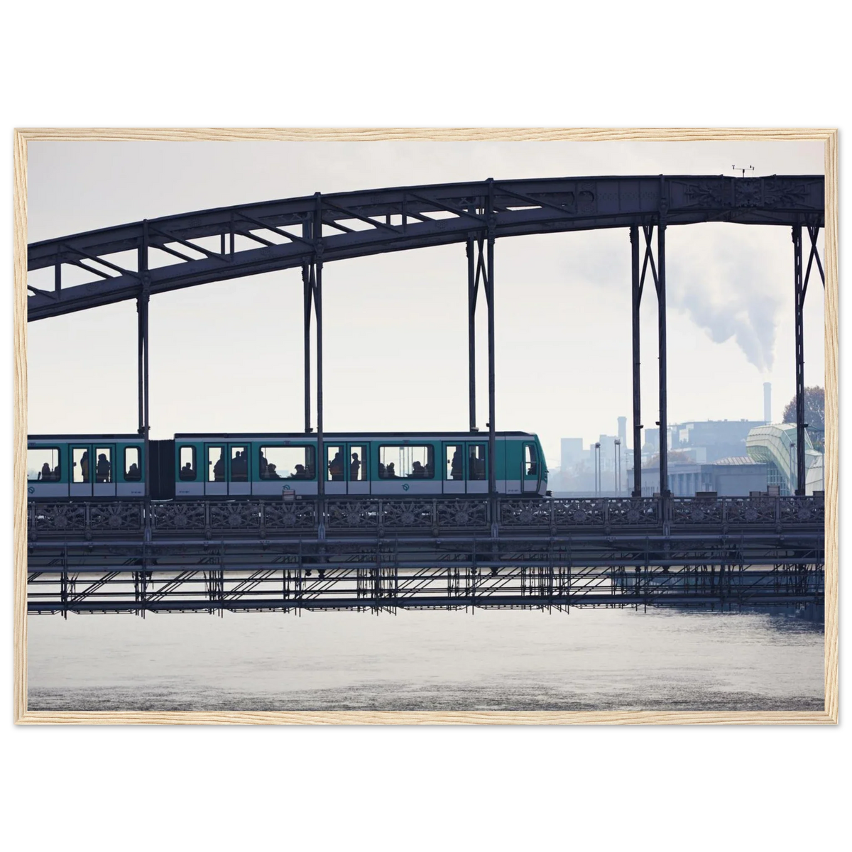 Paris, Passerelle d'Austerlitz, photographie d'art de Mohamed Khalil encadrée – visuel 5