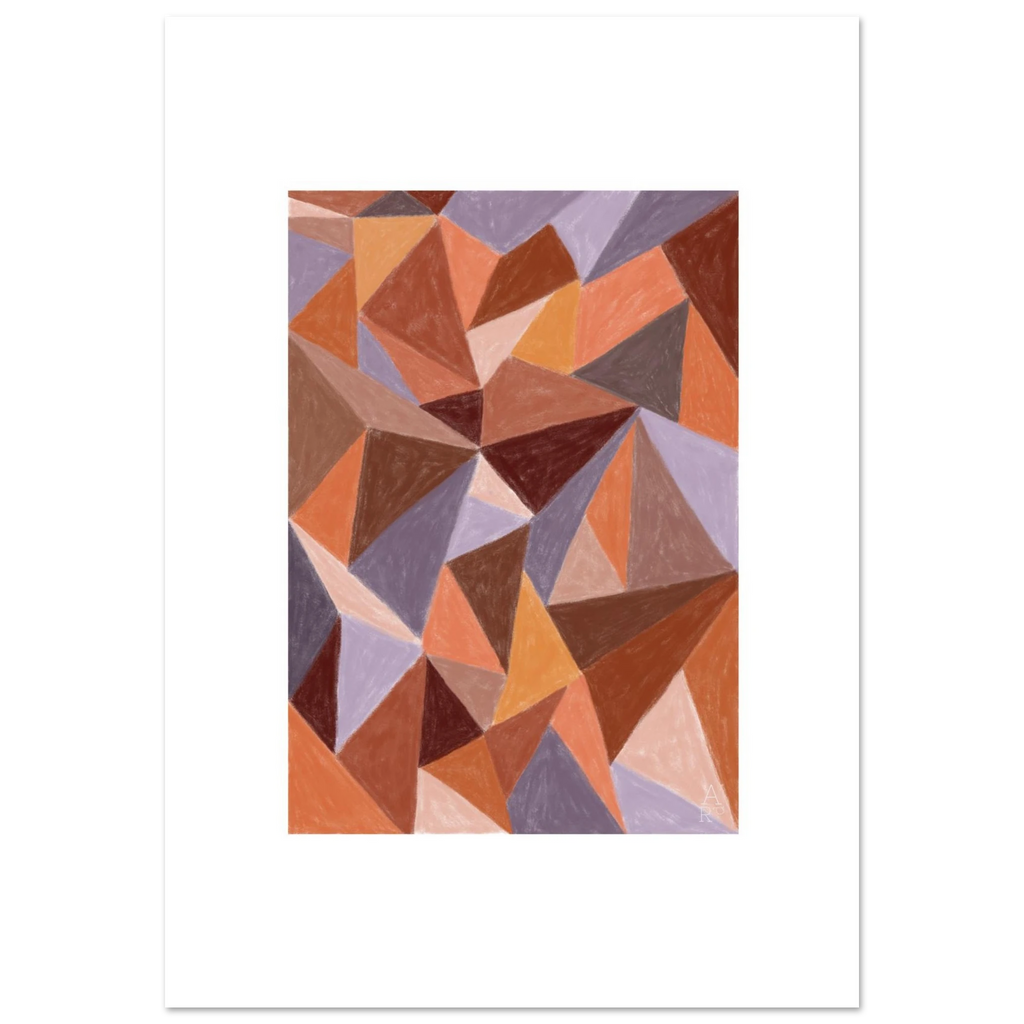Patchwork N°4, affiche d'art abstrait coloré – visuel 4, Aude de Riberolles