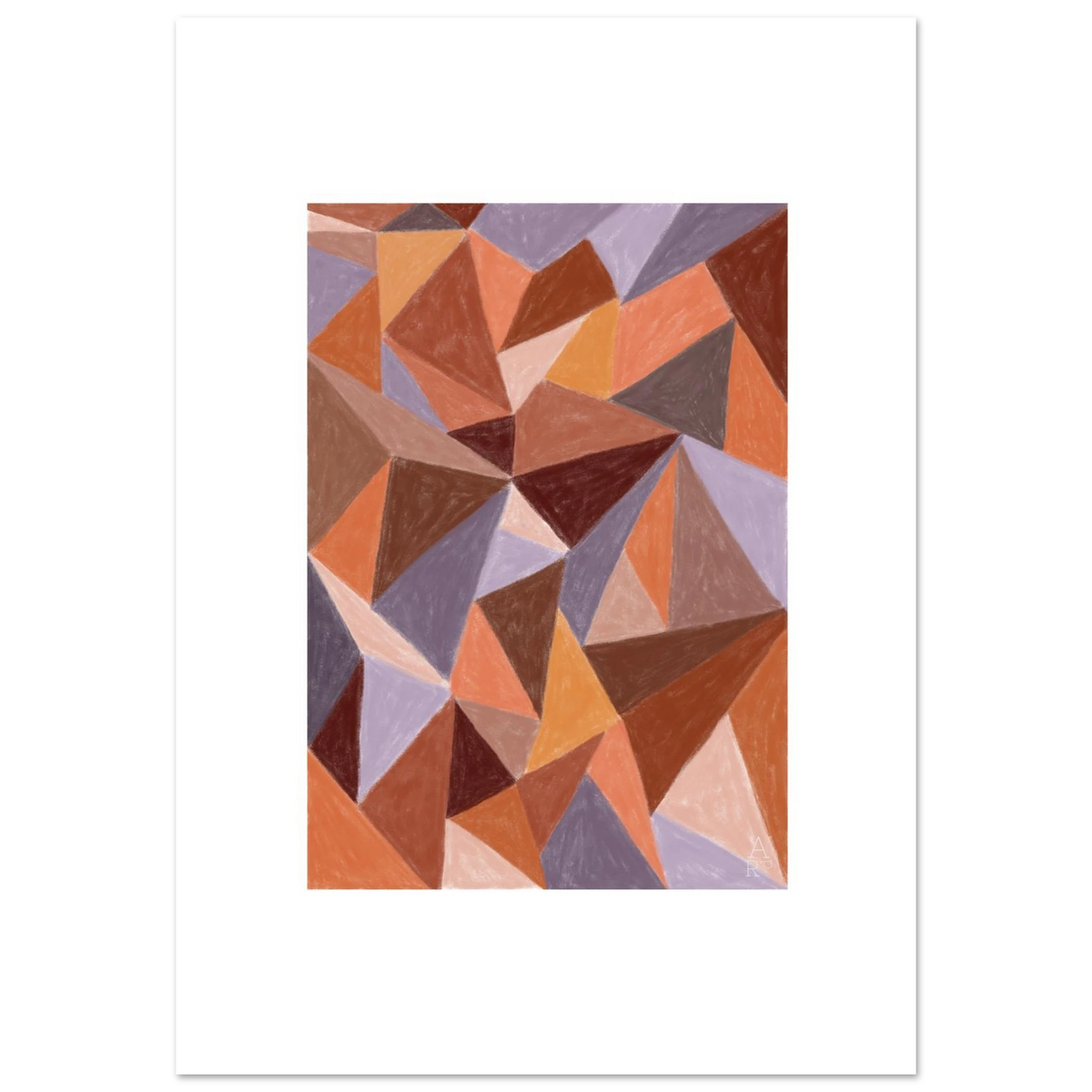 Patchwork N°4, affiche d'art abstrait coloré – visuel 4, Aude de Riberolles