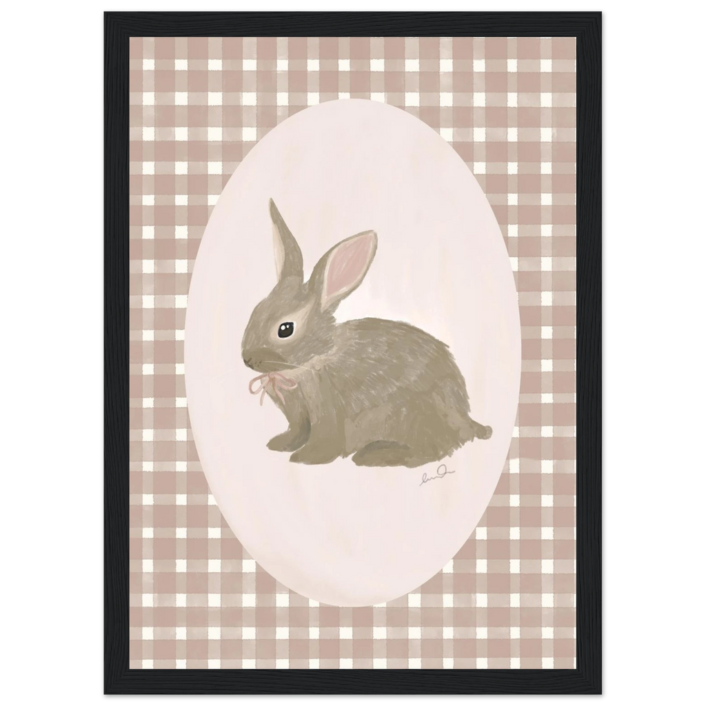 Petit lapin rose, affiche illustrée d'Émilie J. Ouellet encadrée – visuel 10