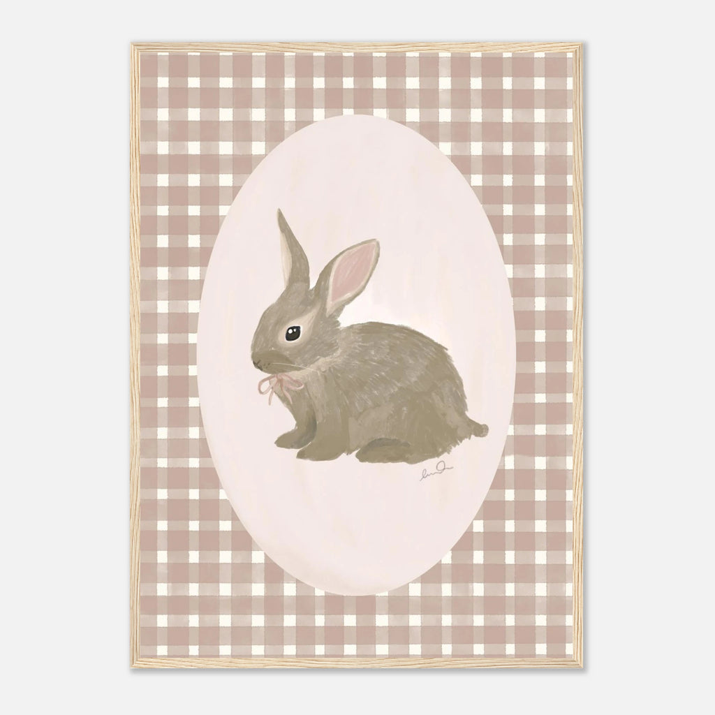 Petit lapin rose, affiche illustrée d'Émilie J. Ouellet encadrée – visuel 12