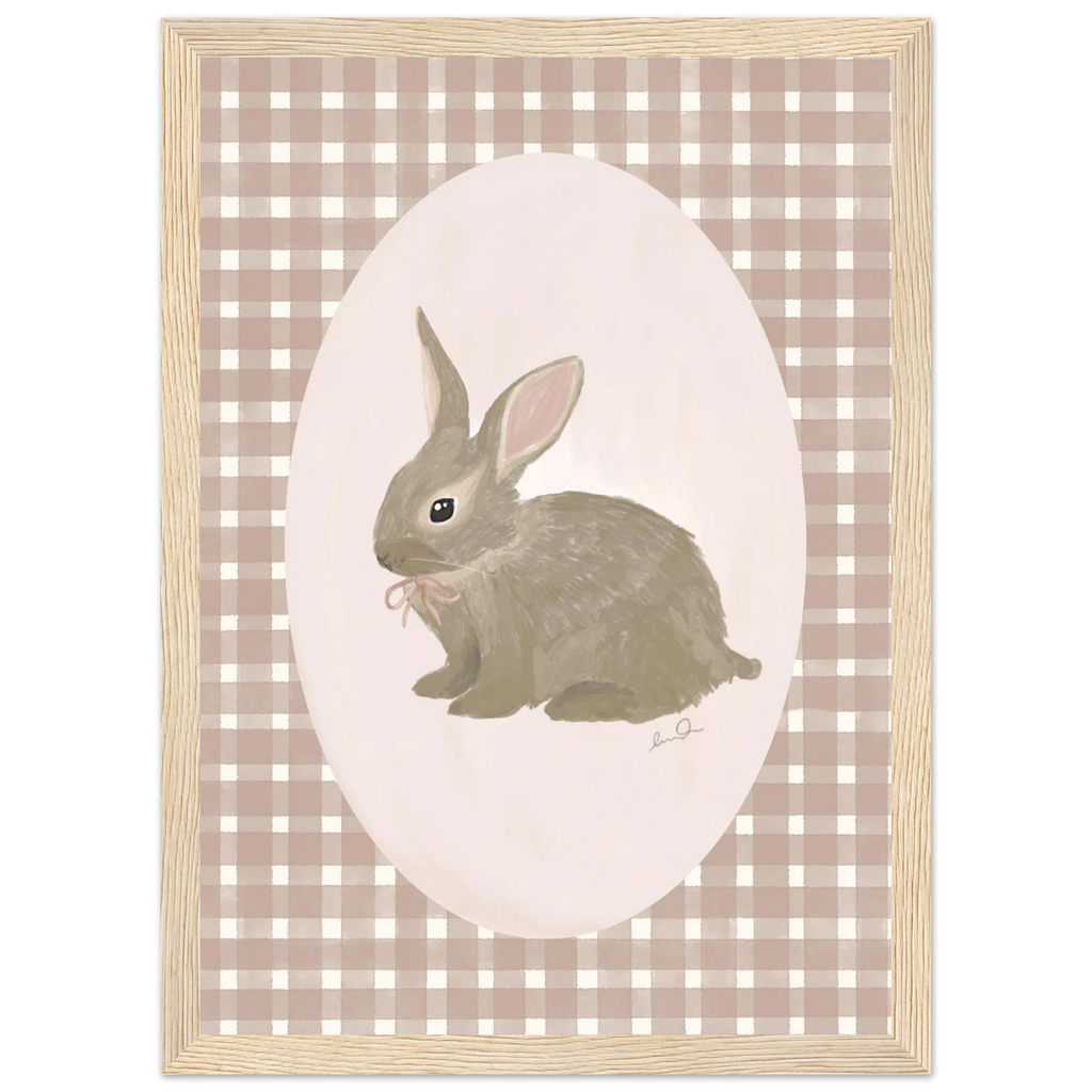 Petit lapin rose, affiche illustrée d'Émilie J. Ouellet encadrée – visuel 6