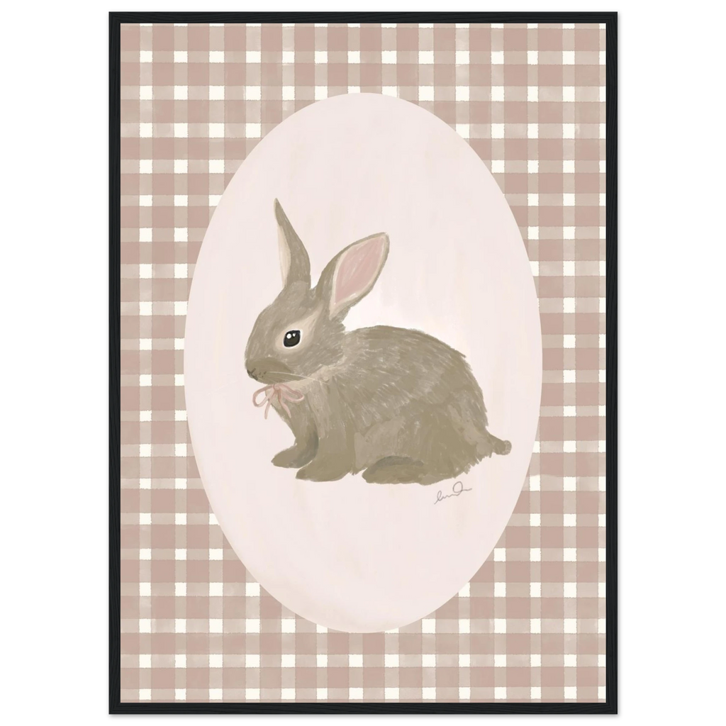 Petit lapin rose, affiche illustrée d'Émilie J. Ouellet encadrée – visuel 7