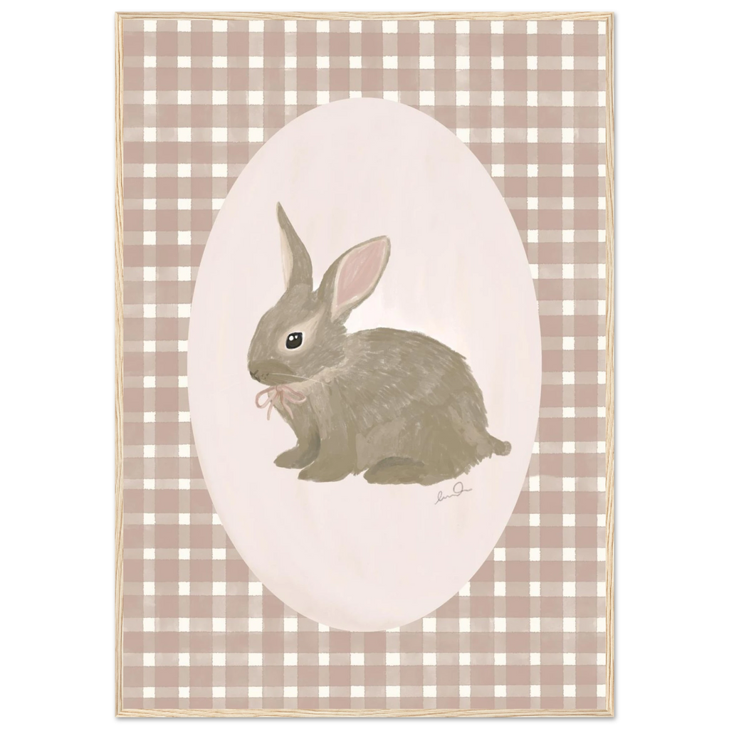 Petit lapin rose, affiche illustrée d'Émilie J. Ouellet encadrée – visuel 8