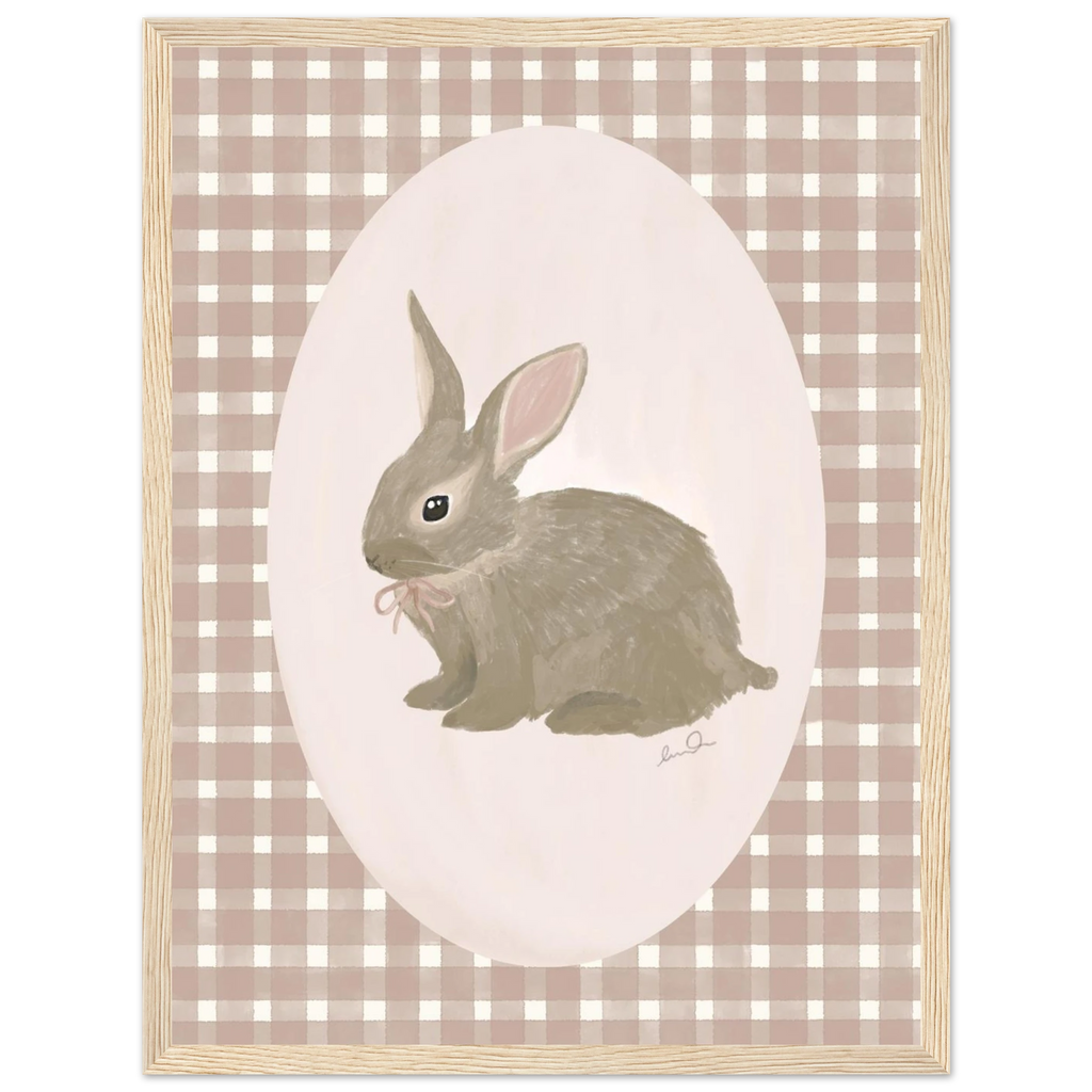 Petit lapin rose, affiche illustrée d'Émilie J. Ouellet encadrée – visuel 9
