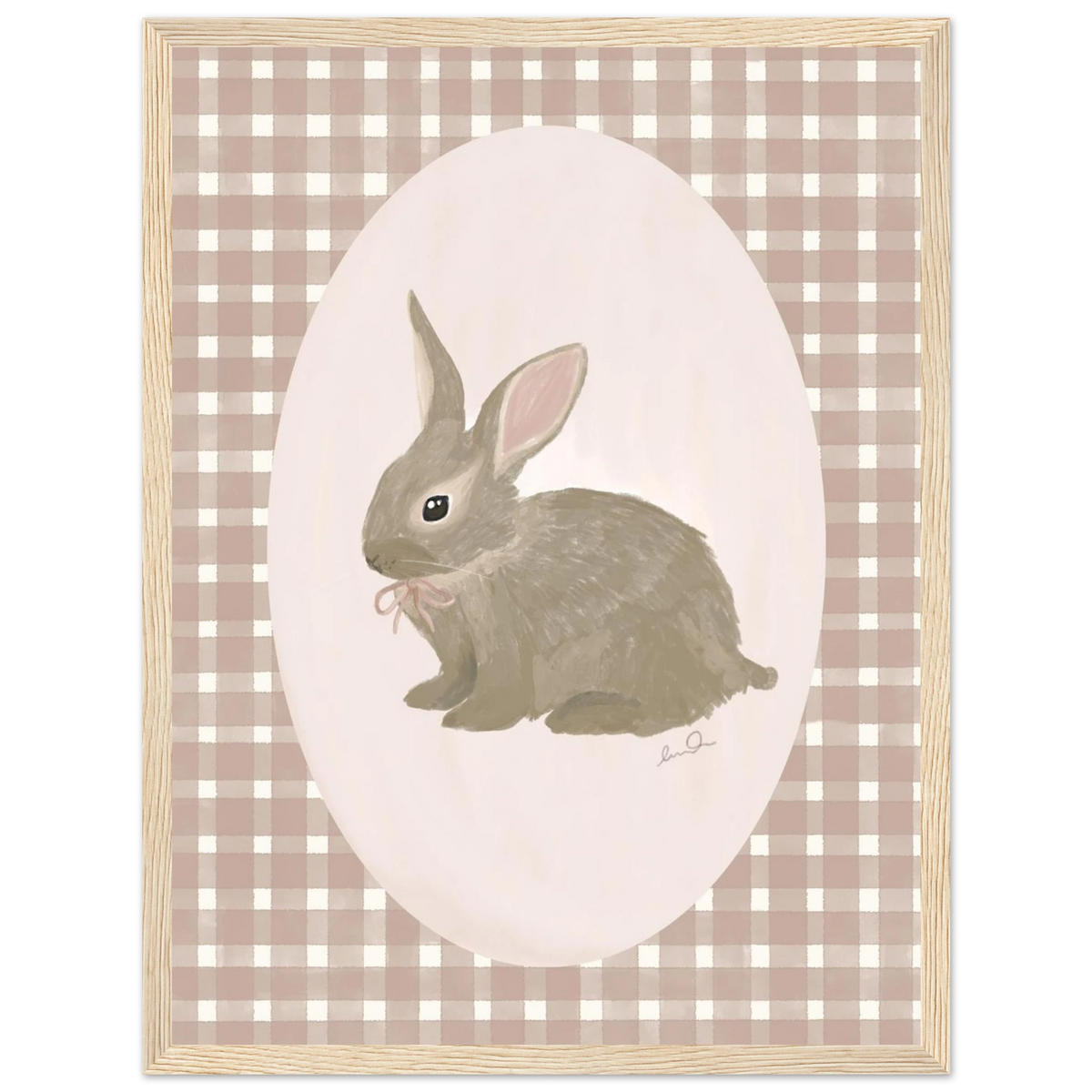 Petit lapin rose, affiche illustrée d'Émilie J. Ouellet encadrée – visuel 9