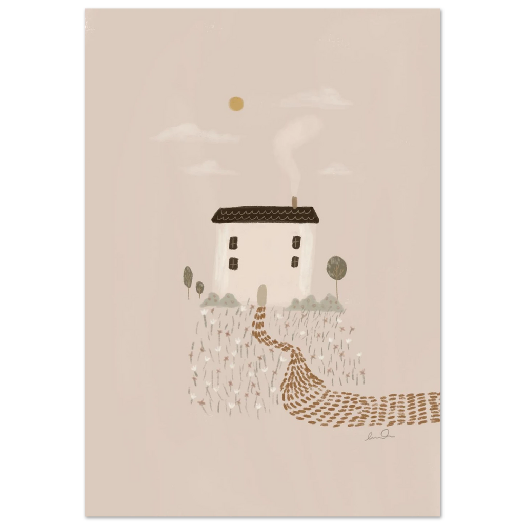 Petite maison, illustration d'Émilie J. Ouellet – affiche d’art