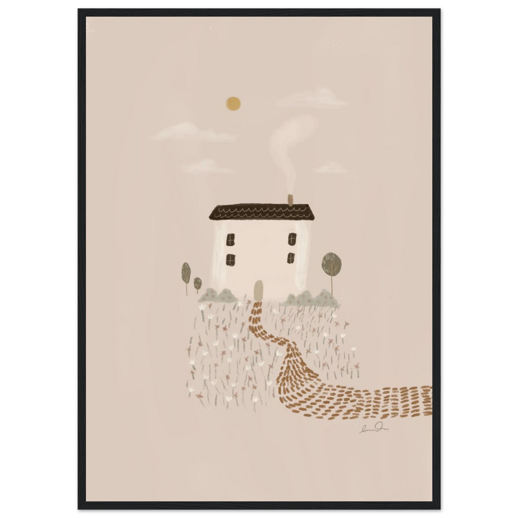 Petite maison, affiche illustrée d'Émilie J. Ouellet encadrée – visuel 10
