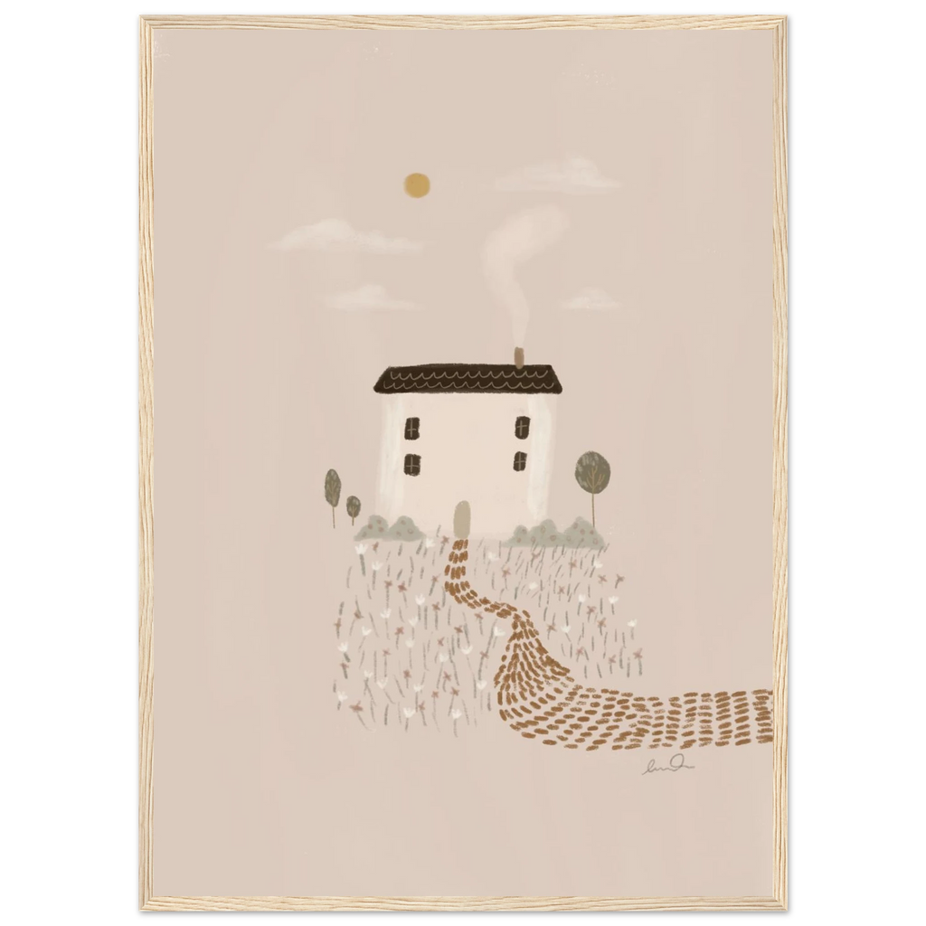 Petite maison, affiche illustrée d'Émilie J. Ouellet encadrée – visuel 4
