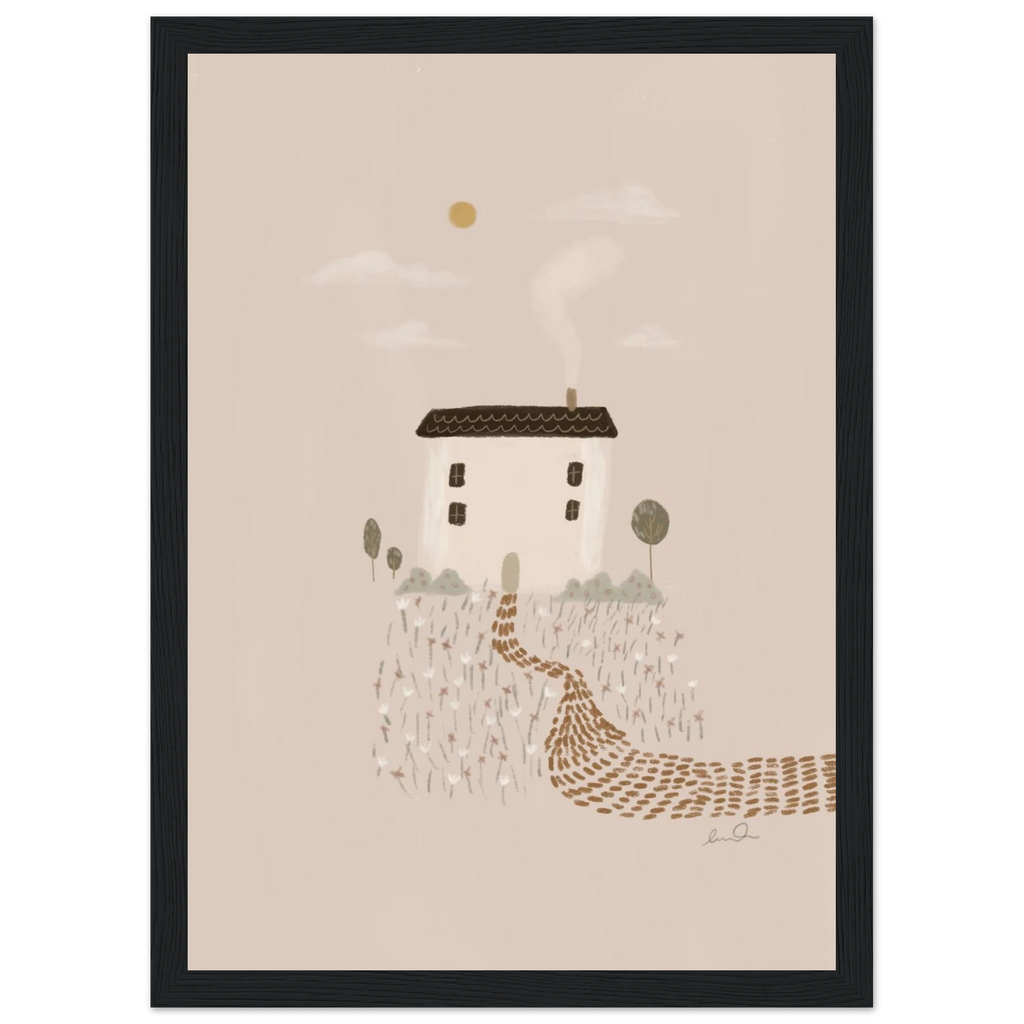 Petite maison, affiche illustrée d'Émilie J. Ouellet encadrée – visuel 5