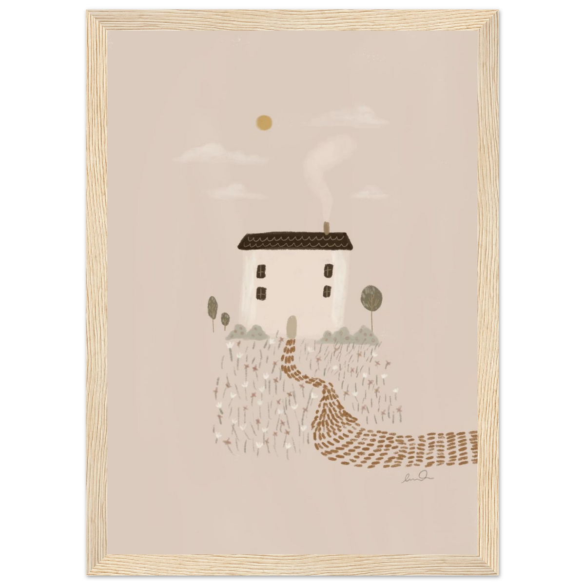 Petite maison, affiche illustrée d'Émilie J. Ouellet encadrée – visuel 7