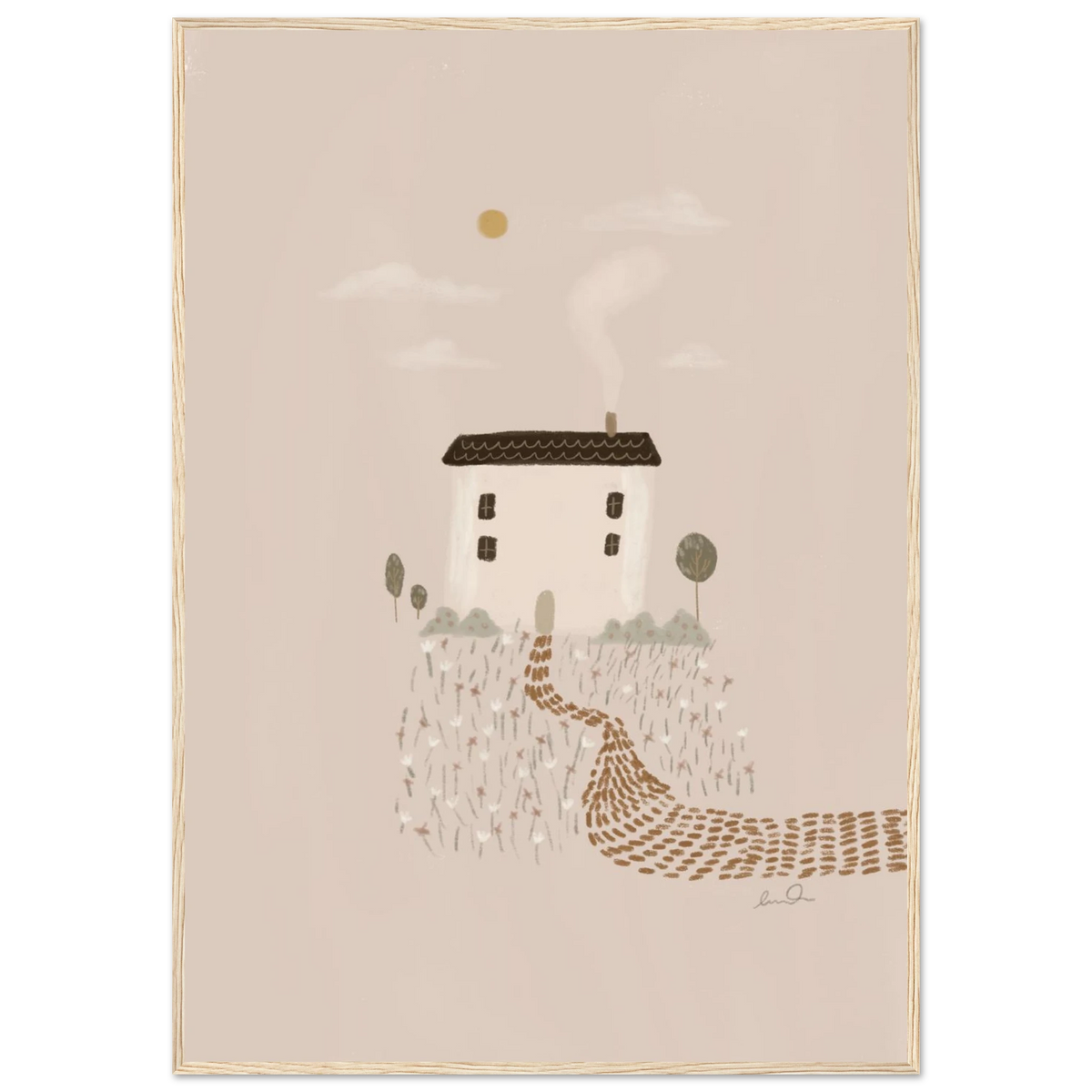Petite maison, affiche illustrée d'Émilie J. Ouellet encadrée – visuel 8