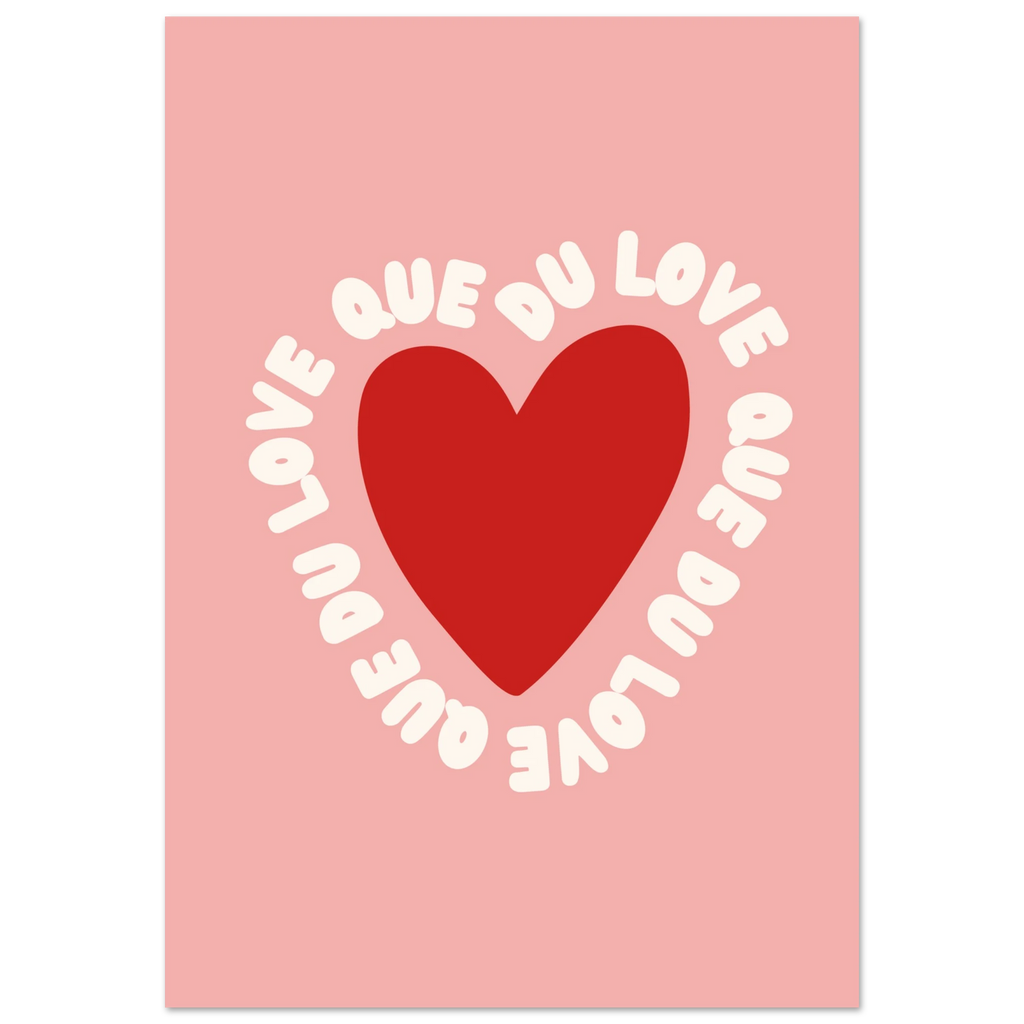 Affiche typographique « Que du love », ADR Gallery – visuel 2