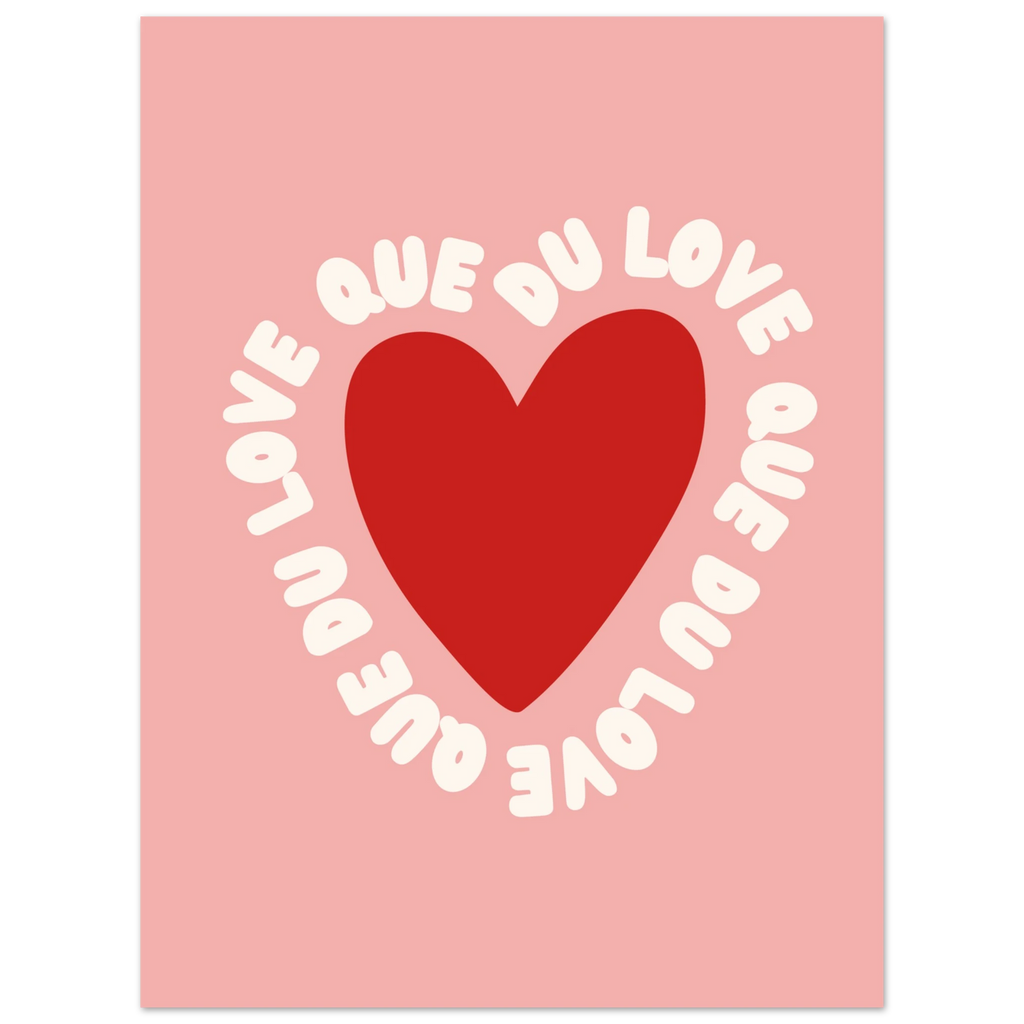 Affiche typographique « Que du love », ADR Gallery – visuel 4