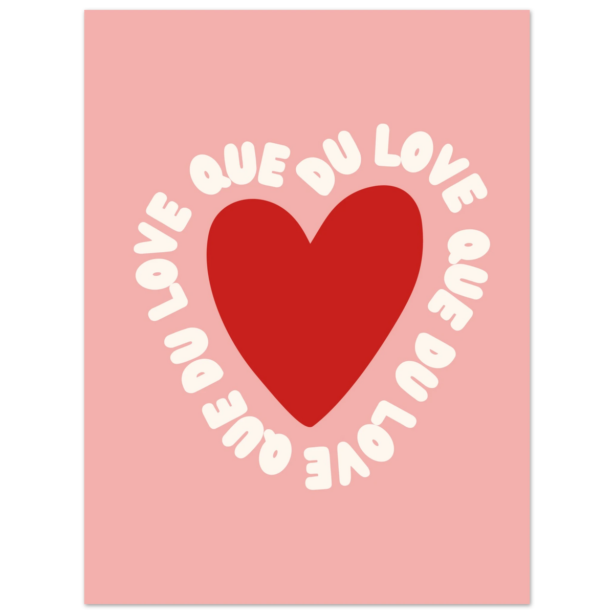 Affiche typographique « Que du love », ADR Gallery – visuel 4