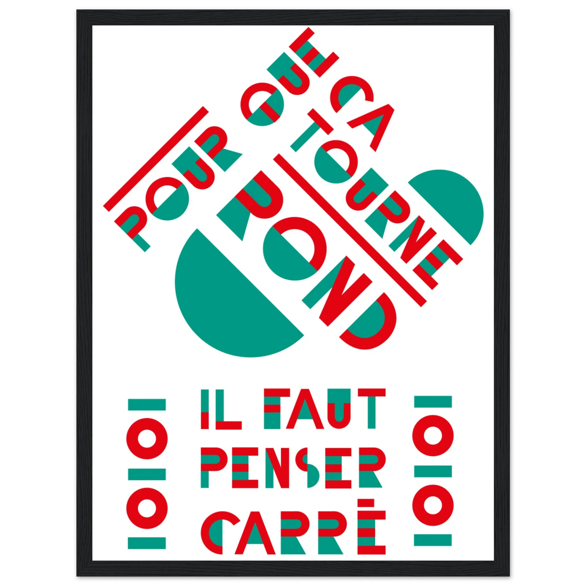 Rond /carré, papier poché de Julie Parmentier encadré – visuel 6