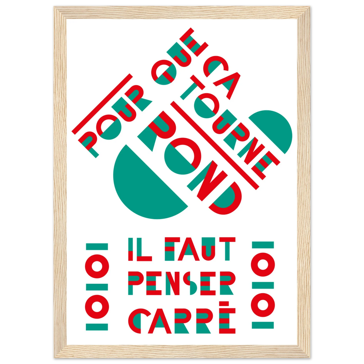 Rond /carré, papier poché de Julie Parmentier encadré – visuel 7
