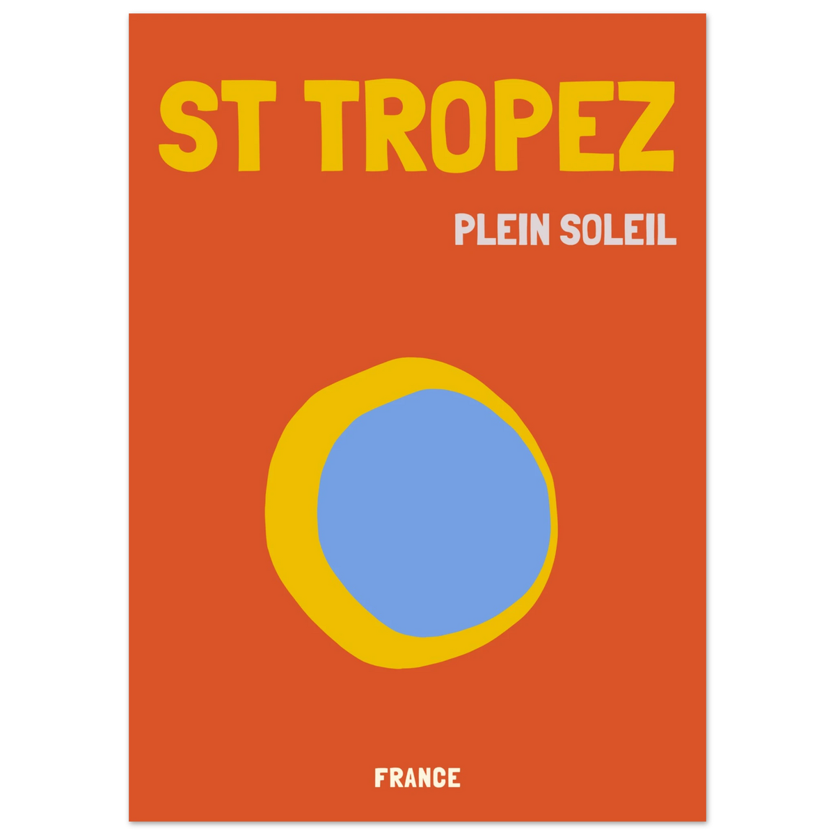 Affiche Saint Tropez Plein Soleil, décoration murale voyage – visuel 4