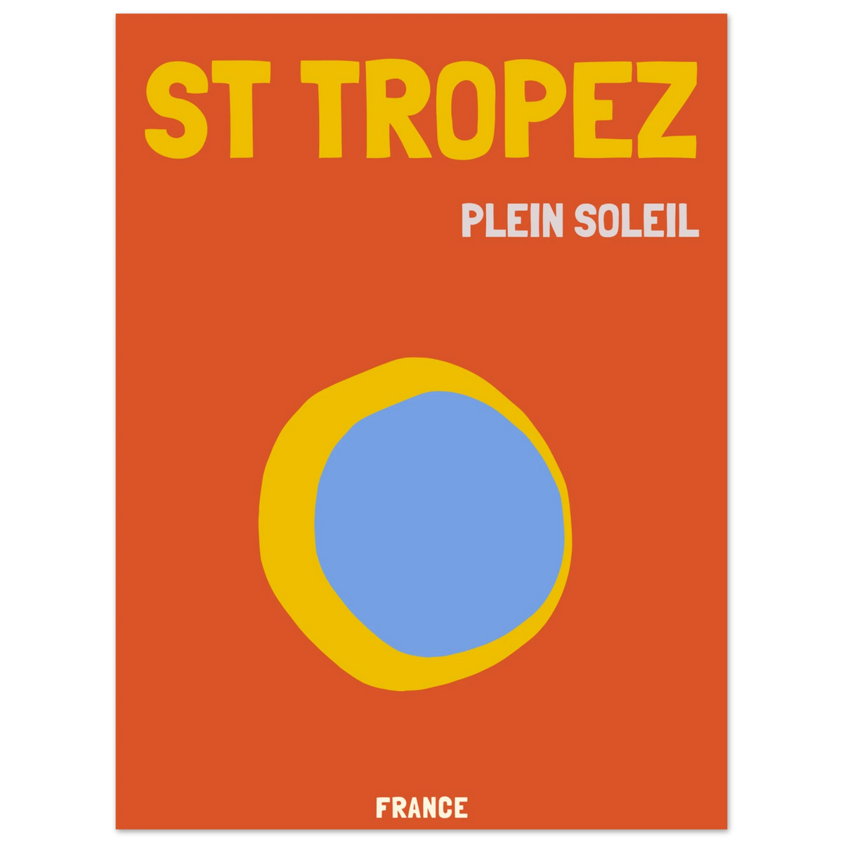 Affiche Saint Tropez Plein Soleil, décoration murale voyage – visuel 5