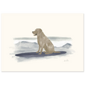 Surfing dog, illustration d'Émilie J. Ouellet – affiche d’art