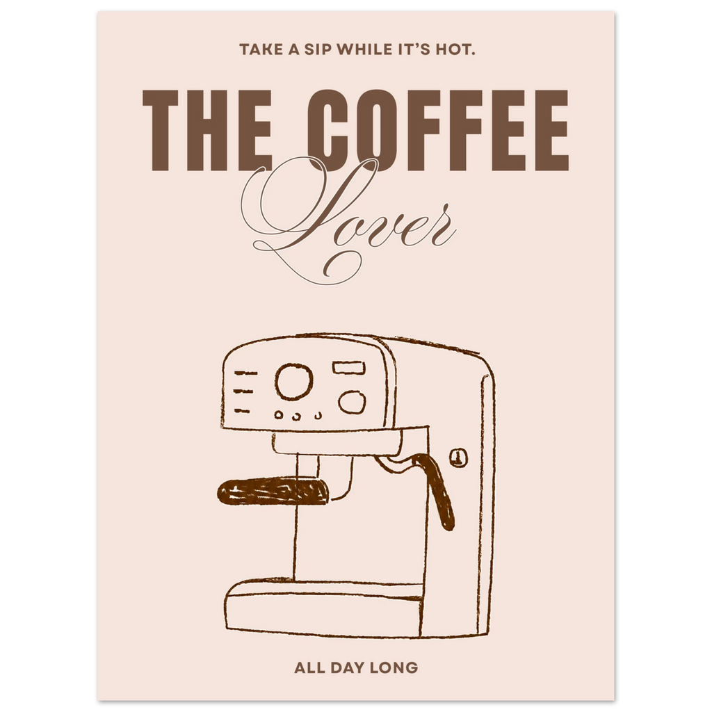 The Coffee Lover, affiche sur papier mat premium – ADR Gallery