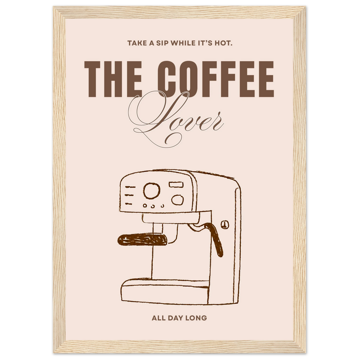 Affiche encadrée The Coffee Lover en décoration murale – ADR Gallery