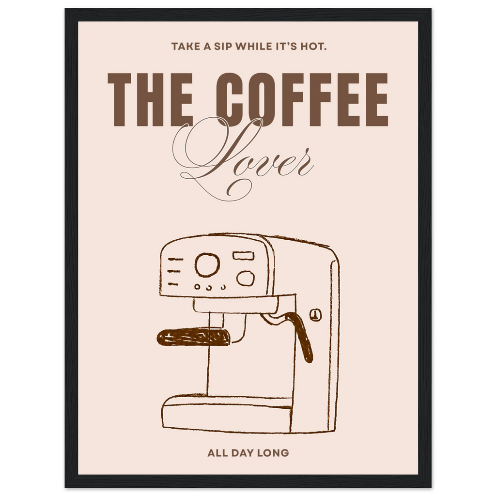 The Coffee Lover dans un intérieur, affiche encadrée – ADR Gallery