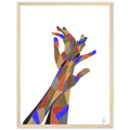 Illustration The Hands Patchwork N°1 encadrée, œuvre originale à la craie d'art