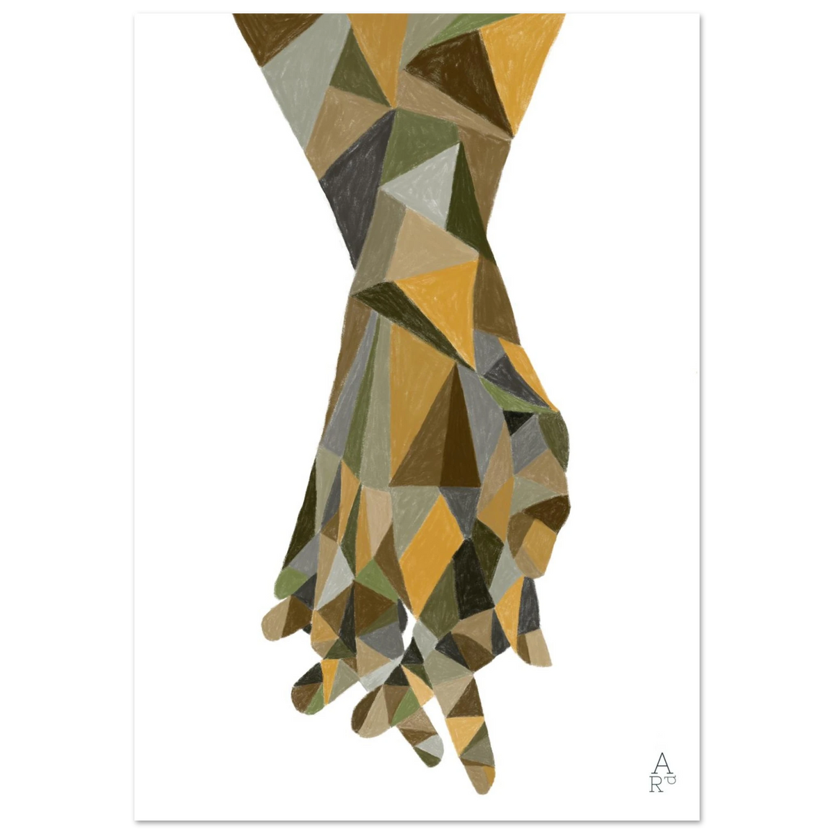 The Hands Patchwork N°2, affiche d'art géométrique – visuel 3, Aude de Riberolles